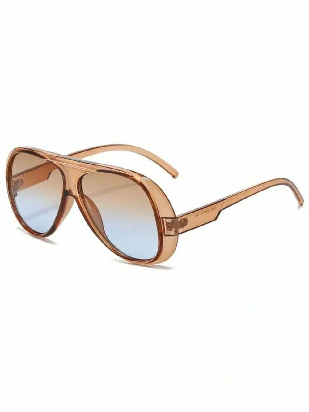 Aviator Gradient Lens Women's Sunglasses - Brown Frame, Blue Fade Lenses